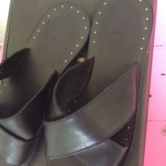 MadeWell FRYE SANDALS shoe 6.5 black leather NEW!! - Picture 5 of 7
